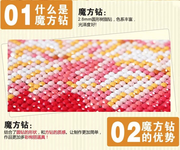 外贸新款DIY钻石画 月光猫点钻十字绣装饰画满钻 跨境专供详情图3