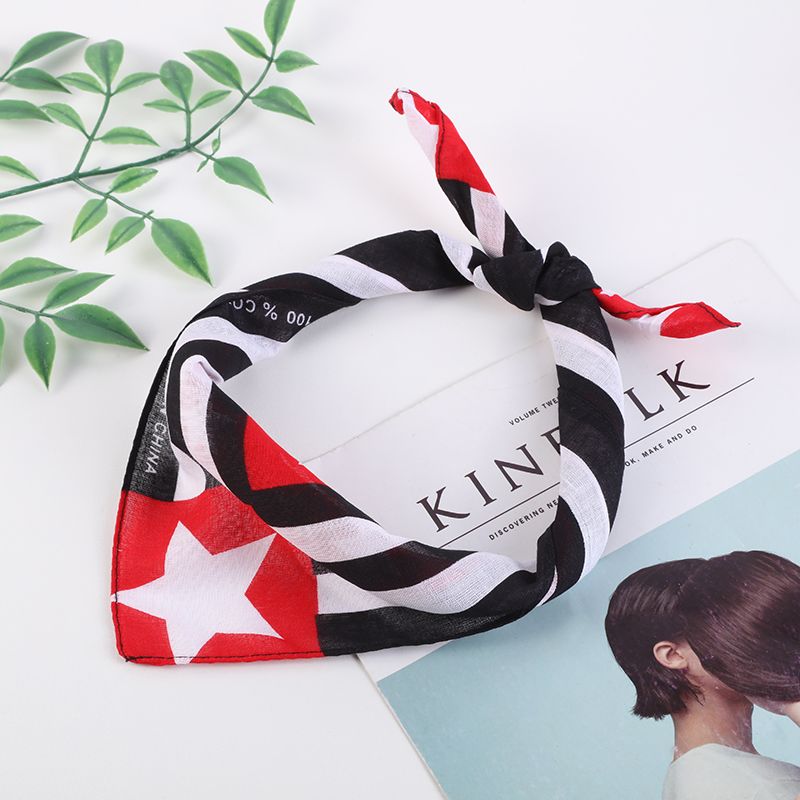 Hao Hao Headscarf Manufacturers Direct For Europe And The United States Men And Women Outdoor Sports Headscarf Hip-Hop Cotton Five-Pointed Star Square Wholesale Magic Headscarf Application Scenario