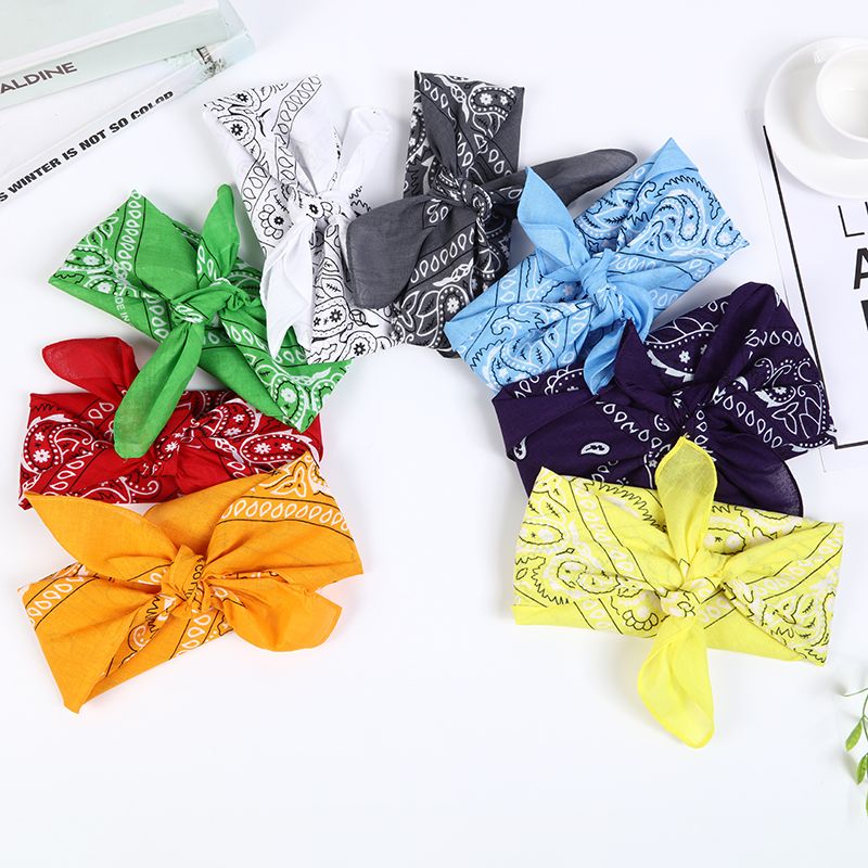 Hao Hao Headscarf Manufacturers Direct Cashew Flower Headscarf Mask Wholesale Cotton Custom Paisley Bandana Headscarf Riding Outdoor Square Spot Item Picture