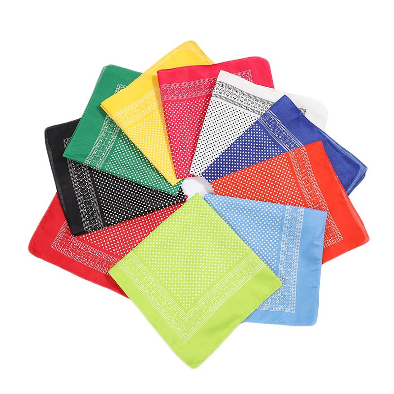 Hao Hao Headscarf Manufacturers Directly For Europe And The United States Men And Women Outdoor Sports Headscarf Hip-Hop Polyester Polka Dot Square Wholesale Magic Headscarf Specification drawing