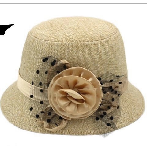 Black linen flowerpot cap