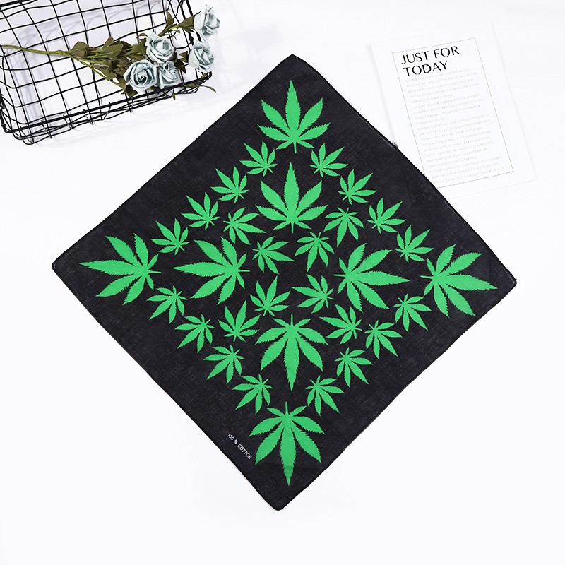Hao Hao Headscarf Manufacturers Directly For Europe And The United States Men And Women Outdoor Sports Headscarf Hip-Hop Hip-Hop Cotton Maple Leaf Square Wholesale Magic Headscarf undefined