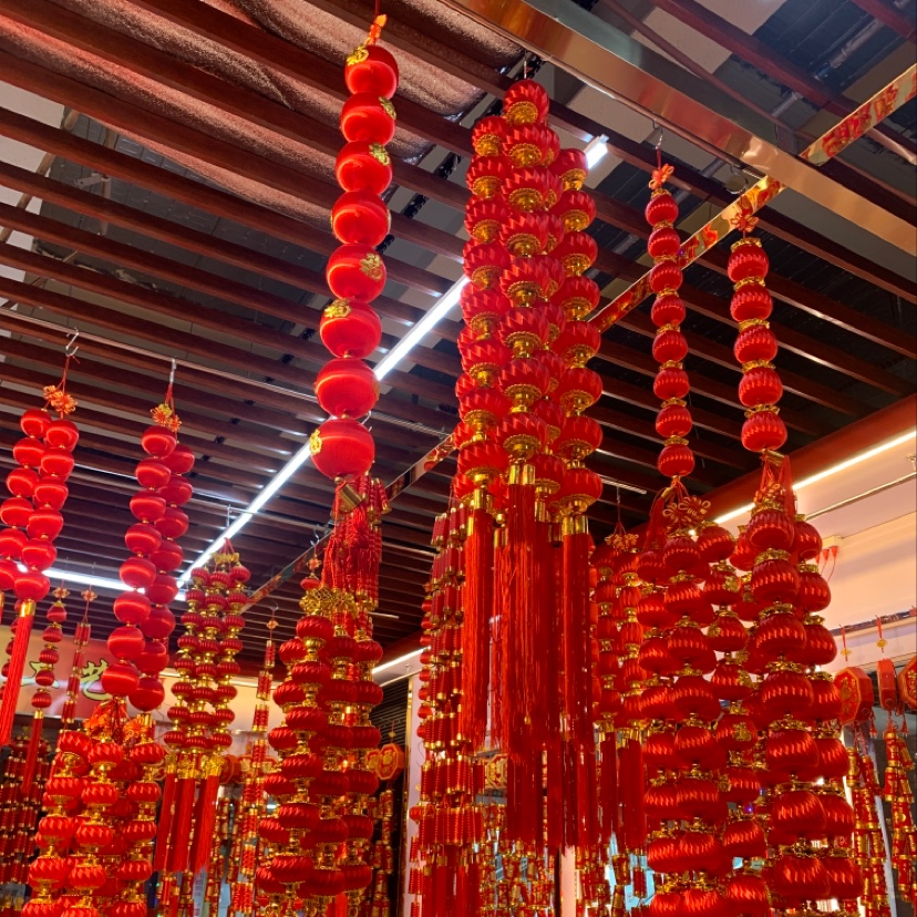 丝光球单个灯笼挂件地摊经济喜庆装饰春节挂件26图