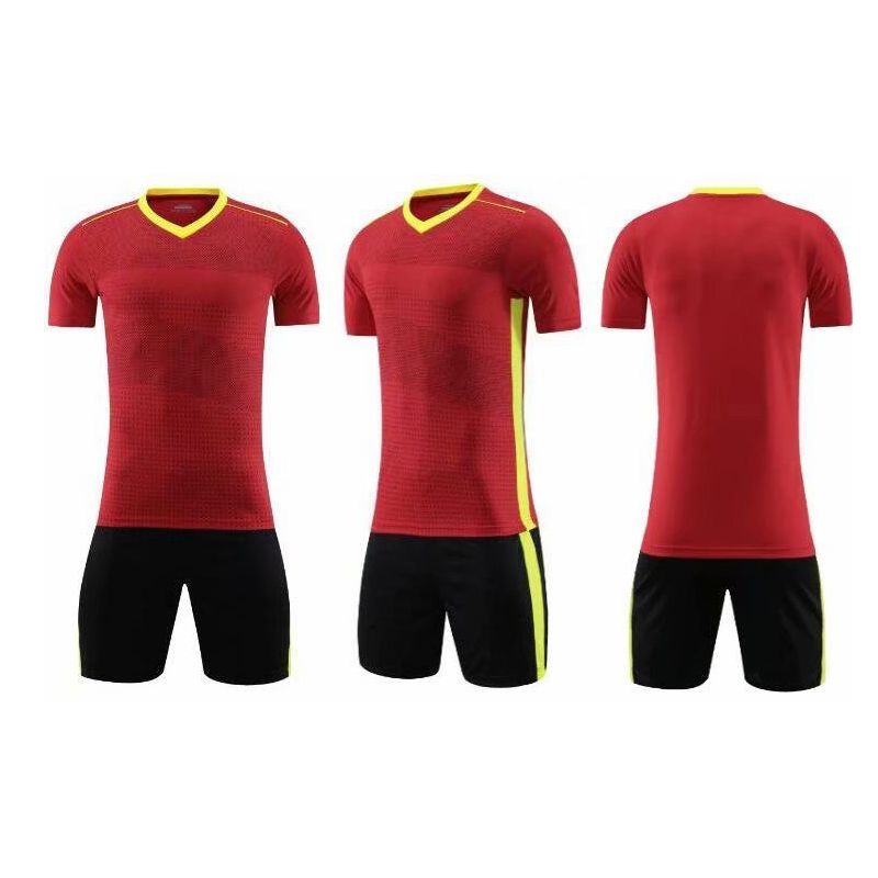 空白版运动服短袖套装足球服跑步服专业训练服吸湿排汗高档透气详情图6