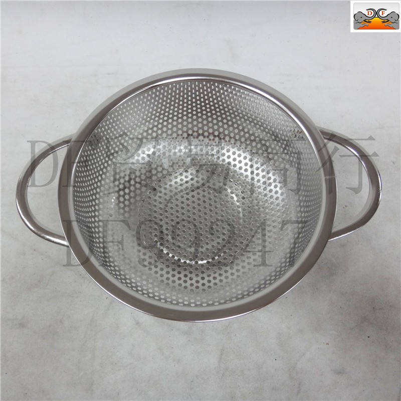 DF99231     双耳密孔多用篮精品不锈钢双耳冲孔篮 家用多尺寸 沥水淘米 果蔬篮DF TRADING HOUSE详情4