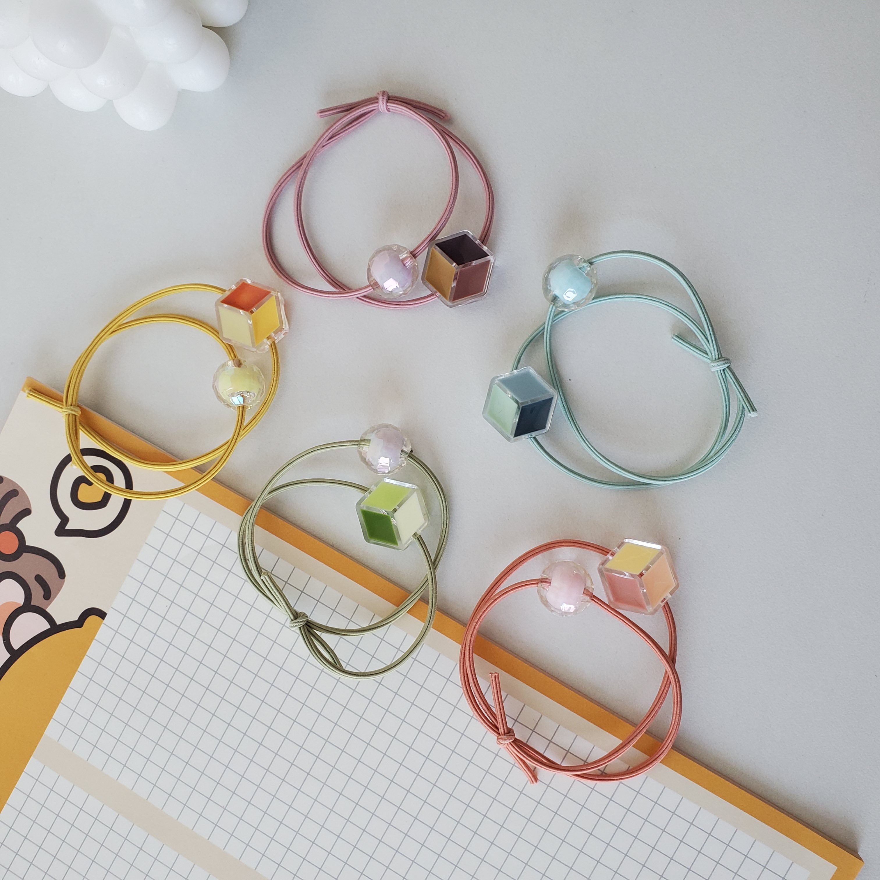 义乌好货热卖爆款INS风韩版热卖少女儿童发圈头发饰品5个一套详情图4