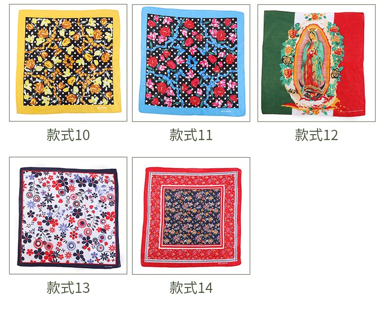Hao Hao Headscarf Manufacturers Directly For Europe And The United States Men And Women Outdoor Sports Headscarf Hip-Hop All Cotton Square Wholesale Magic Headscarf Item Picture