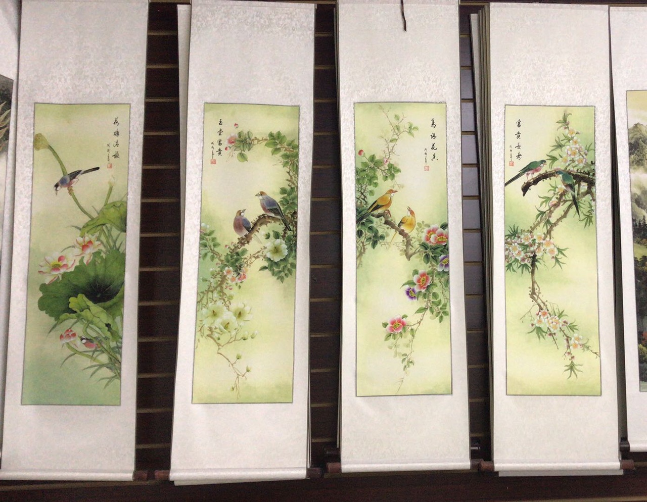 纯手绘喜鹊枝头图国潮