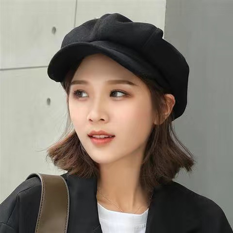 Woolen octagonal hat