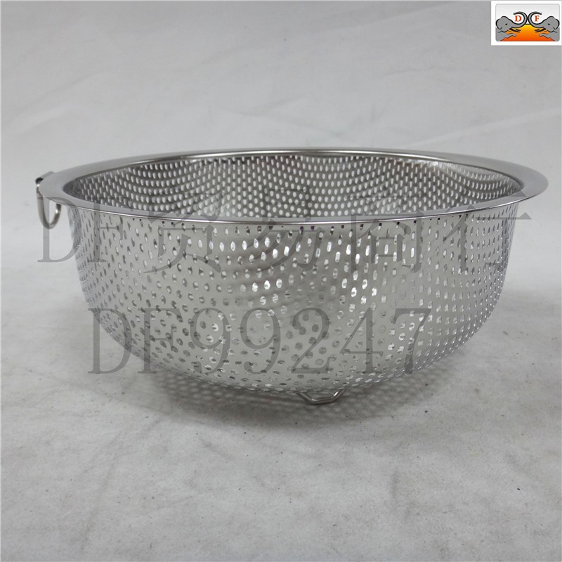 DF99231     双耳密孔多用篮精品不锈钢双耳冲孔篮 家用多尺寸 沥水淘米 果蔬篮DF TRADING HOUSE详情5