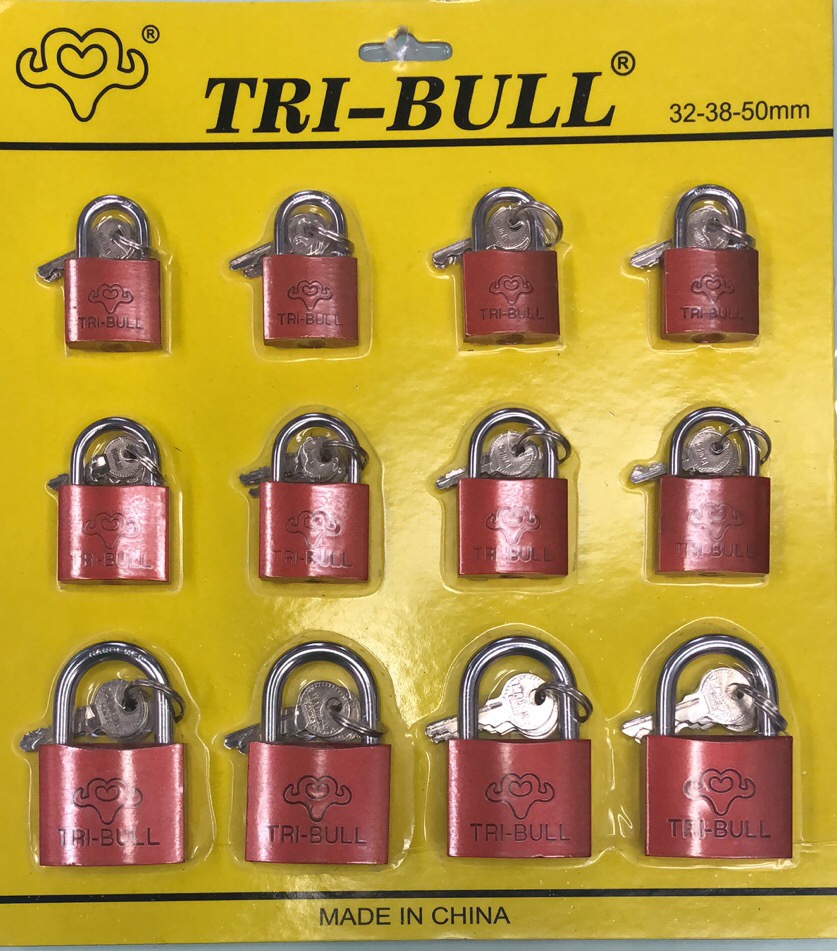 Red bronze iron padlock thumbnail