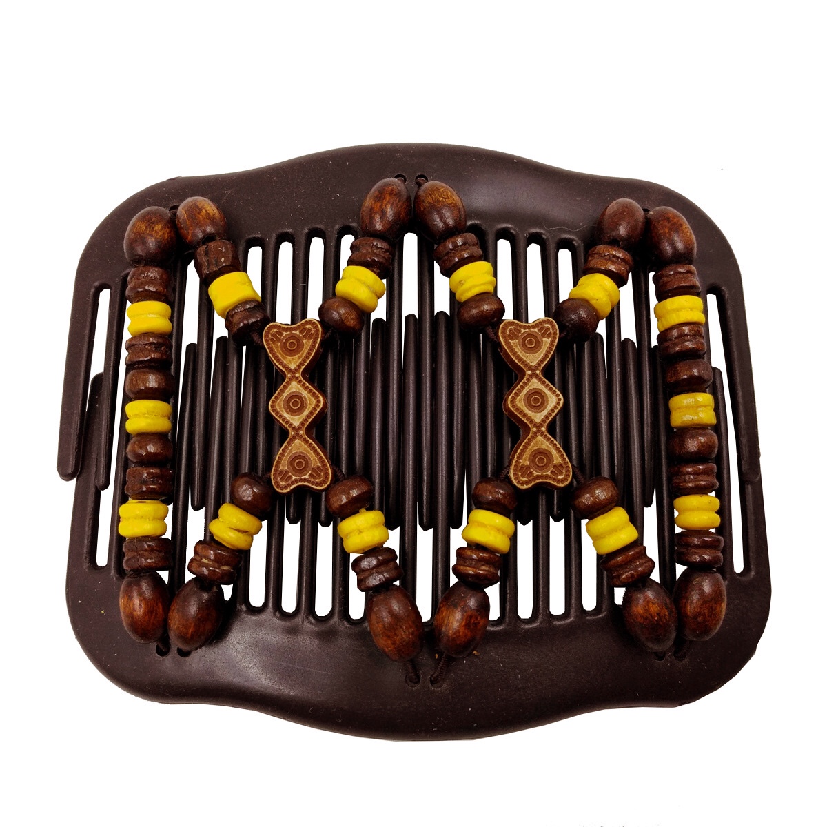 FLY1889 Korean version versatile hair comb accessory, steel wire hair coil, beaded magic hair comb style comb comb details Picture