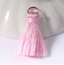 2cm人造丝流苏 DIY饰品涤纶小流苏窗帘穗服饰穗子钥匙扣包挂件100个每包 粉色