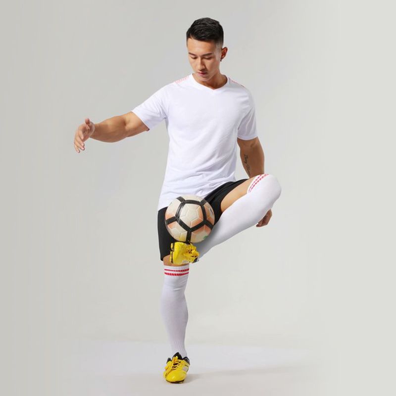空白版运动服短袖套装足球服跑步服专业训练服吸湿排汗高档透气详情图7