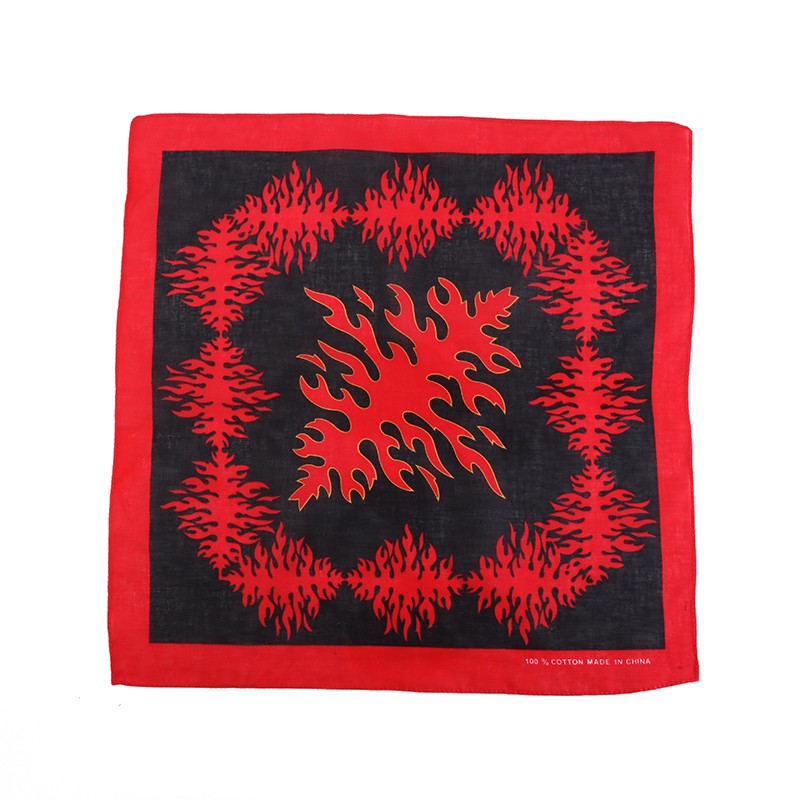 Hao Hao Headscarf Manufacturers Direct For Europe And The United States Men And Women Outdoor Sports Headscarf Hip-Hop All Cotton Flame Square Wholesale Magic Headscarf undefined