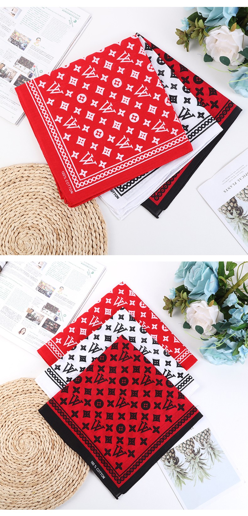 Hao Hao Headscarf Manufacturers Directly For Europe And The United States Men And Women Outdoor Sports Headscarf Hip-Hop Cotton Headscarf Wholesale Outdoor Riding Headscarf undefined