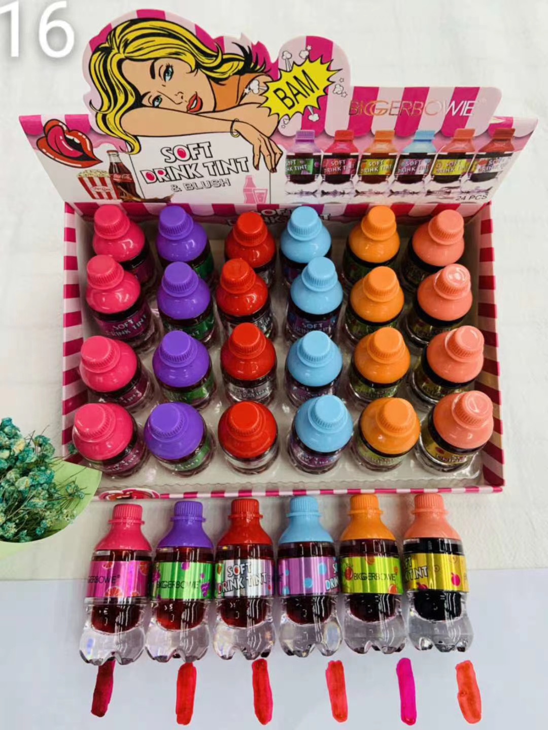 24 square tubes of lip gloss Specification image