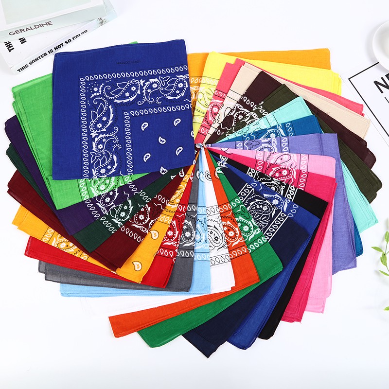 Hao Hao Headscarf Manufacturers Direct Cashew Flower Headscarf Mask Wholesale Cotton Custom Paisley Bandana Headscarf Riding Outdoor Square Spot Specification drawing