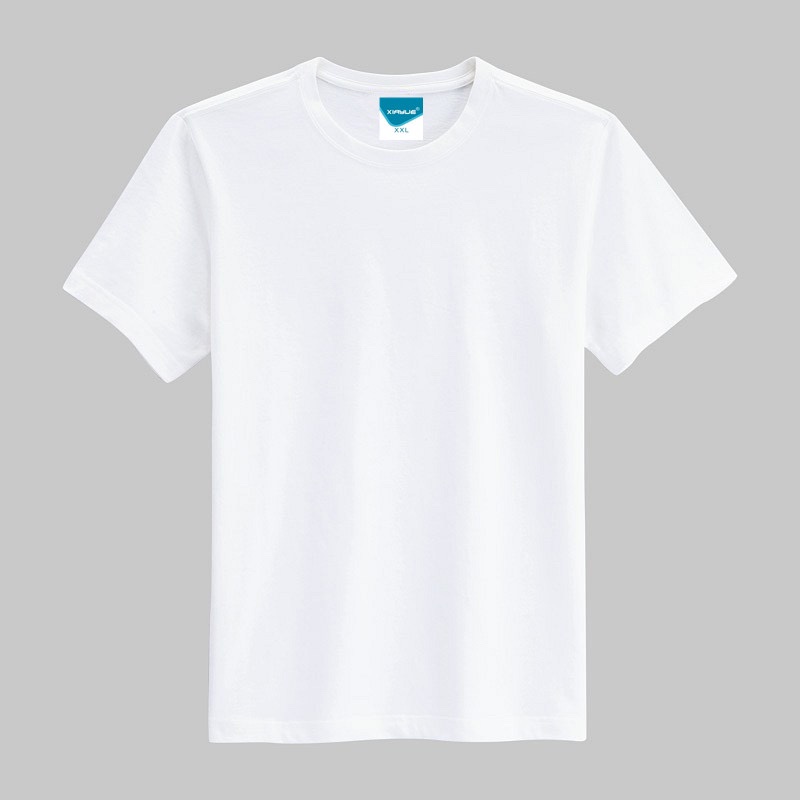 厂家直销夏约牌200克白色精梳棉圆领短袖男女T恤文化衫详情图2