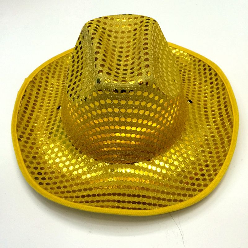 Compound sequin cowboy hat