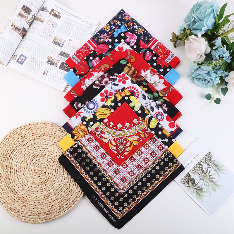 Hao Hao Headscarf Manufacturers Directly For Europe And The United States Men And Women Outdoor Sports Headscarf Hip-Hop All Cotton Square Wholesale Magic Headscarf details Picture