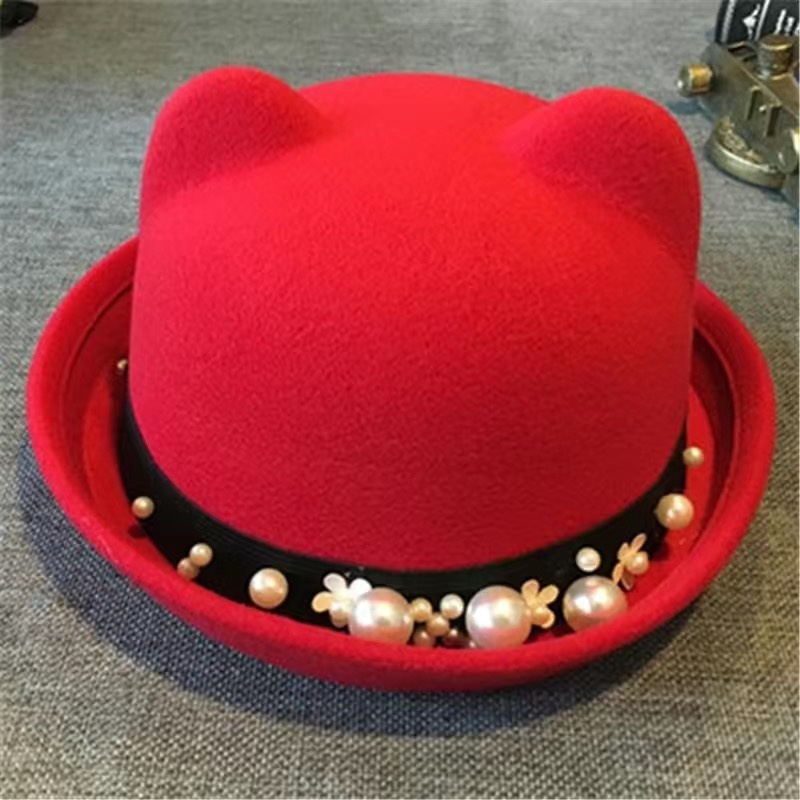 Pearl cat ear hat