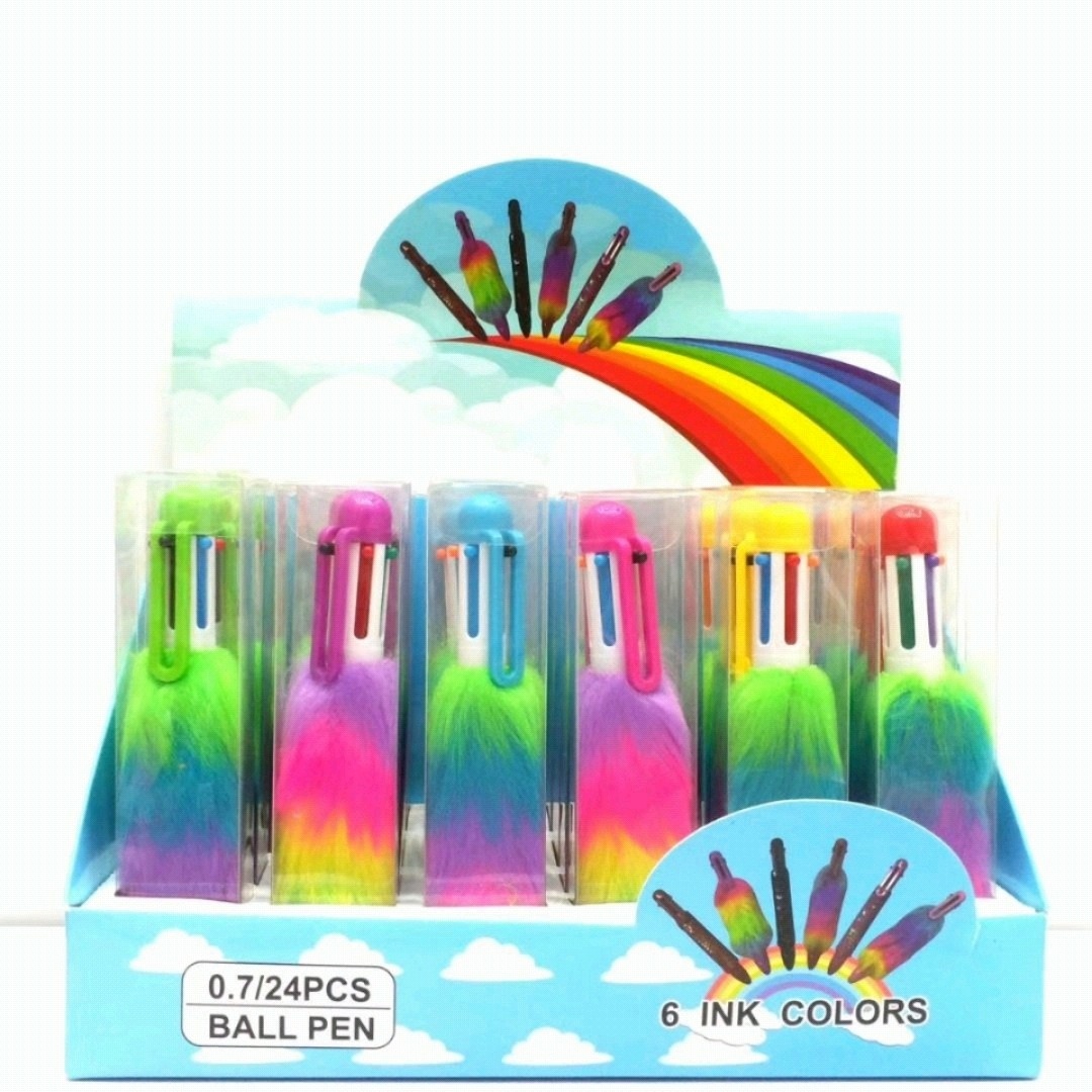 Rainbow 6 - color ballpoint pen girl heart web celebrity douyin pen thumbnail