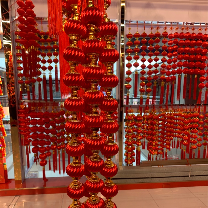 丝光球单个灯笼挂件地摊经济喜庆装饰春节挂件4图