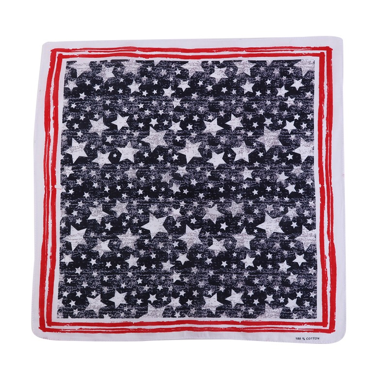 Hao Hao Headscarf Manufacturers Direct For Europe And The United States Men And Women Outdoor Sports Headscarf Hip-Hop Cotton Five-Pointed Star Square Wholesale Magic Headscarf undefined