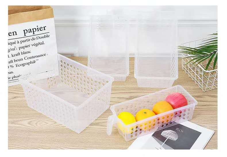 塑料收纳筐/置物篮桌面白底实物图