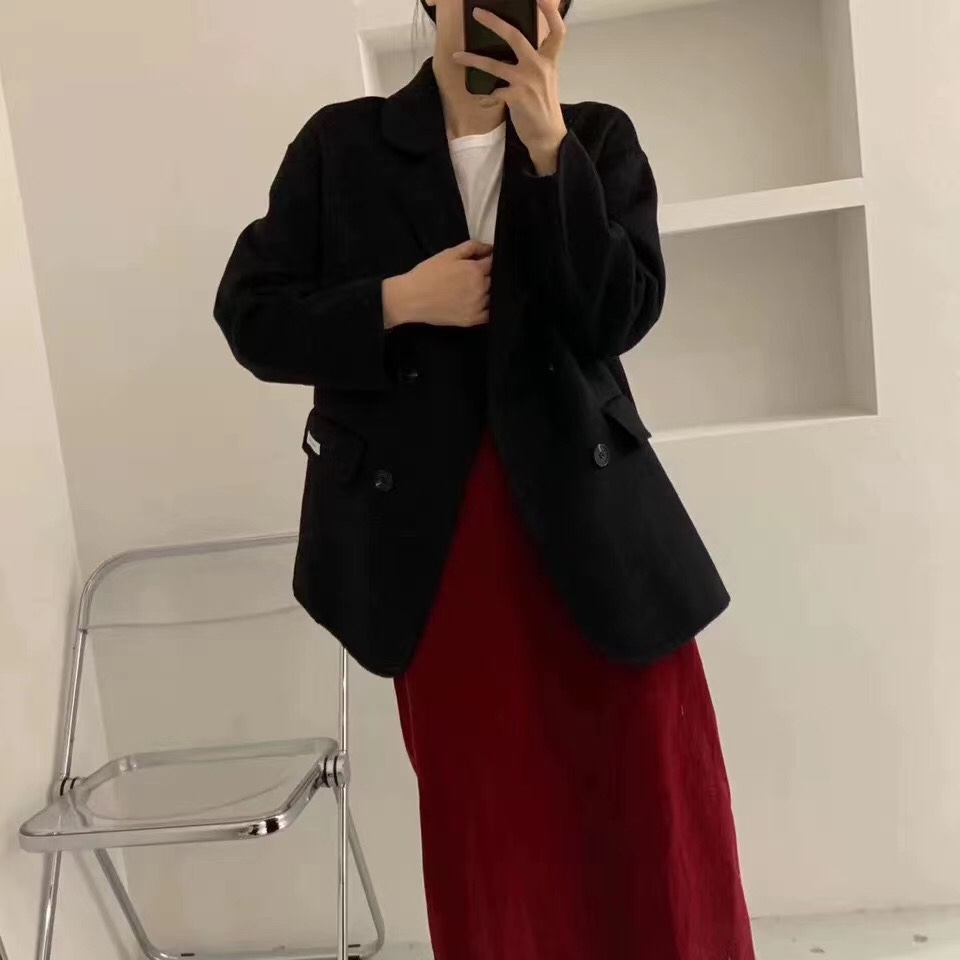 韩版双面短羊绒产品图