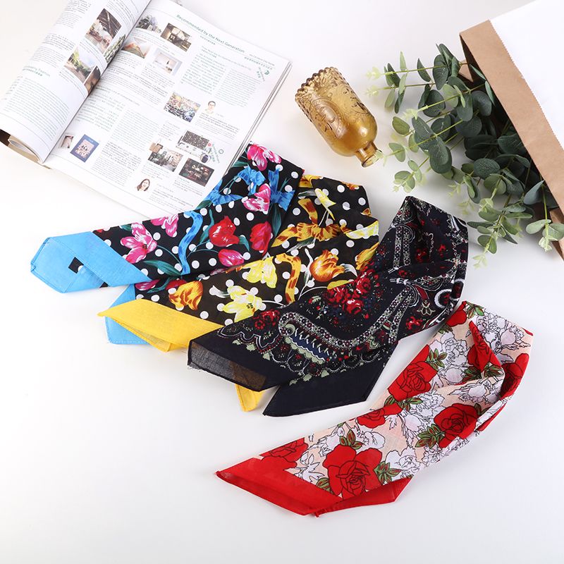 Hao Hao Headscarf Manufacturers Directly For Europe And The United States Men And Women Outdoor Sports Headscarf Hip-Hop All Cotton Square Wholesale Magic Headscarf Specification drawing