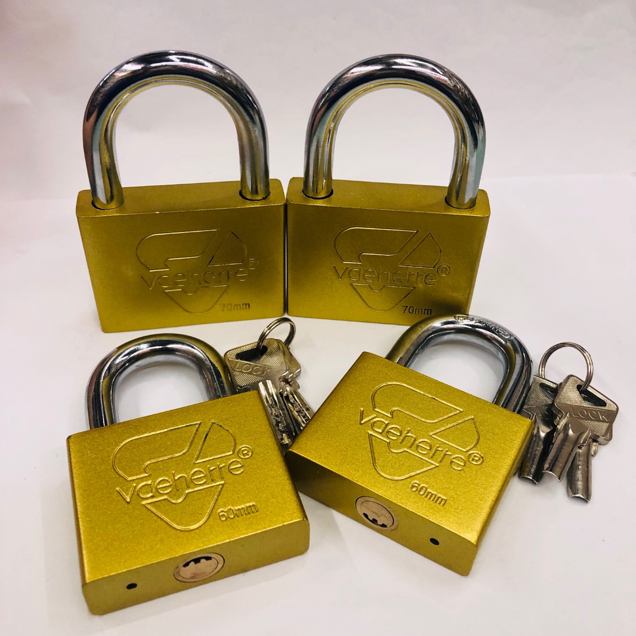 Gold quartet atomic iron padlock thumbnail