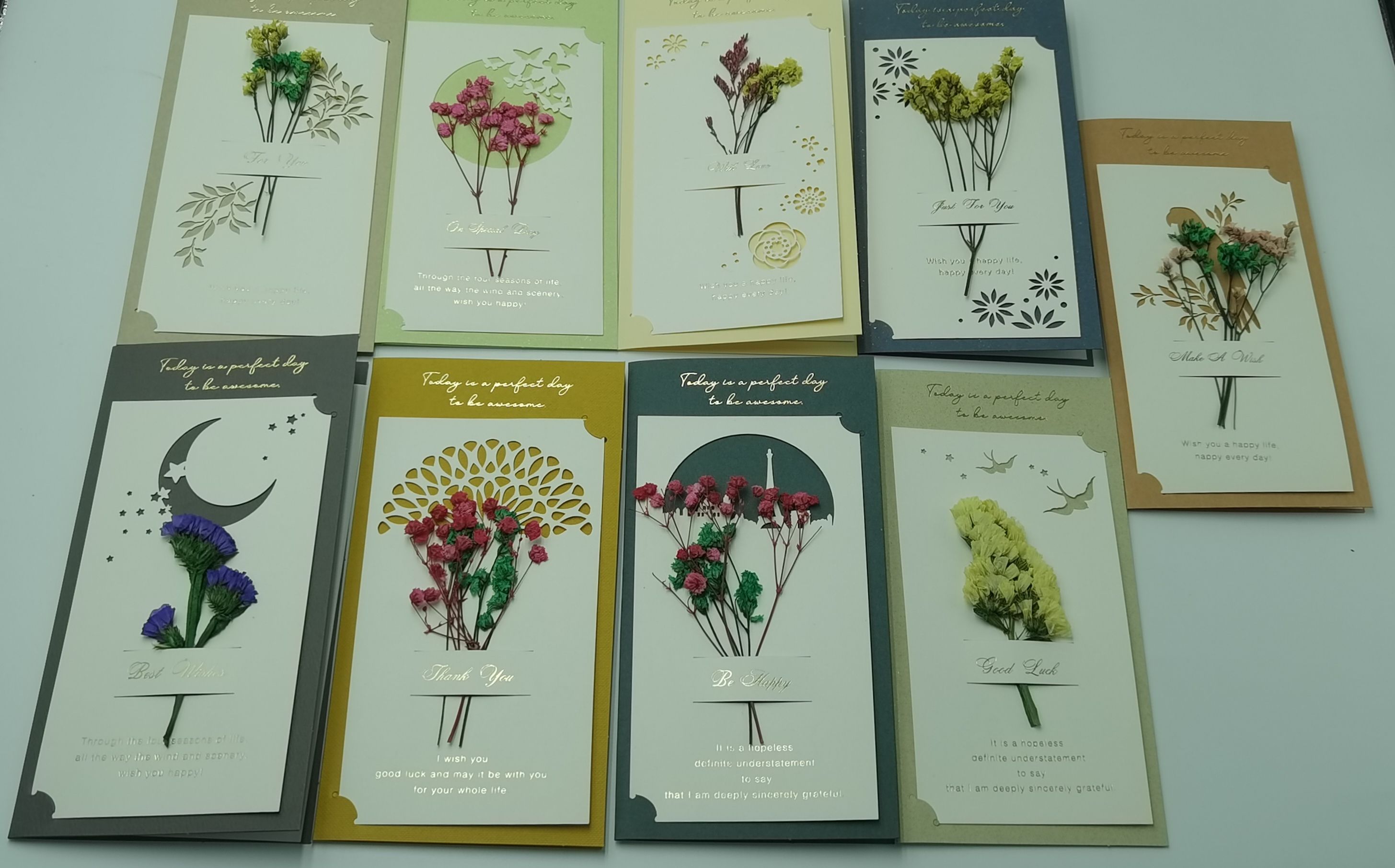 A dried flower birthday card thumbnail