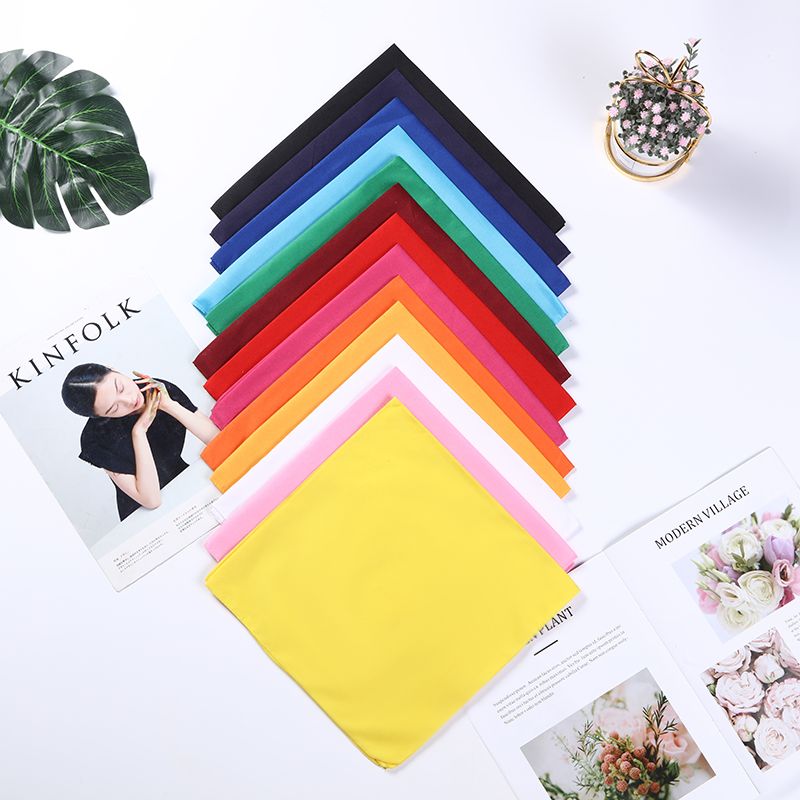 Hao Hao Headscarf Manufacturers Directly For Europe And The United States Men And Women Outdoor Sports Headscarf Hip-Hop Square Wholesale Magic Headscarf Polyester Solid Color Square Specification drawing
