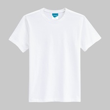 厂家直销夏约牌200克白色精梳棉圆领短袖男女T恤文化衫
