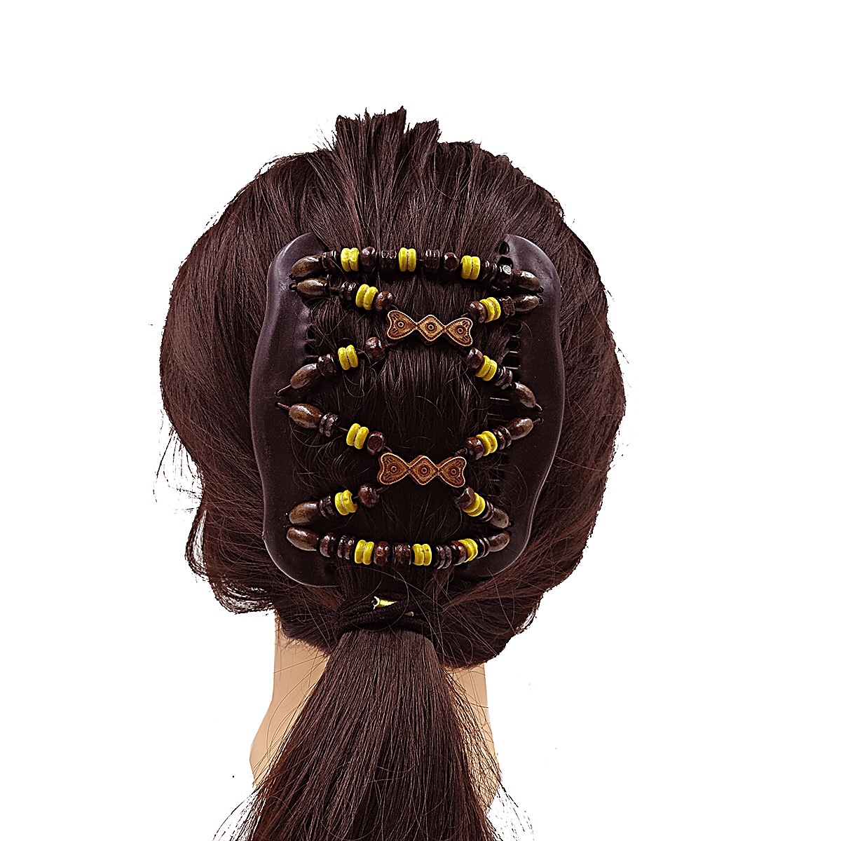FLY1889 Korean version versatile hair comb accessory, steel wire hair coil, beaded magic hair comb style comb comb Item Picture