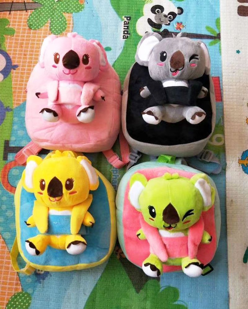 Stuffed bag Stuffed bag Cartoon flannel split Koala bag for children