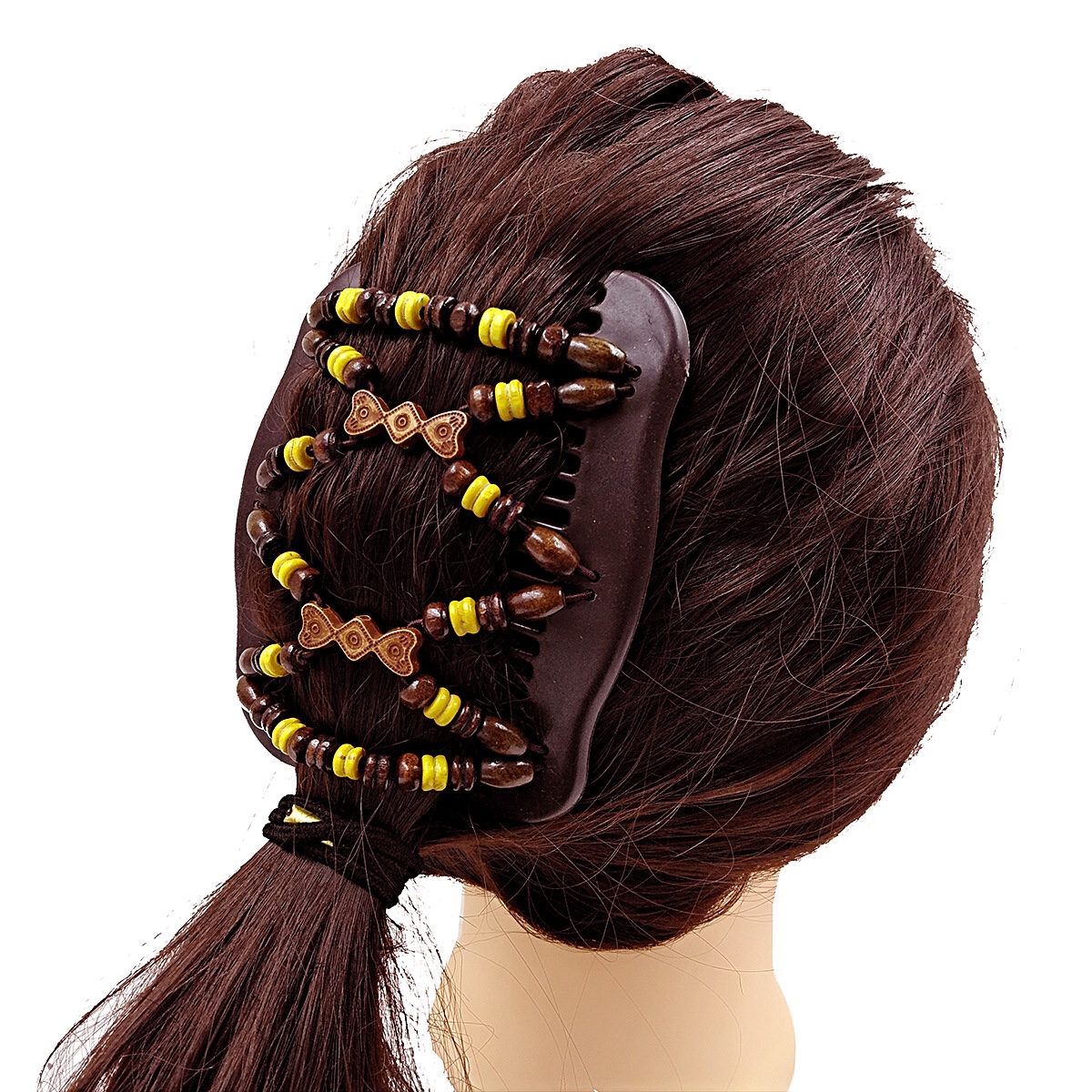 FLY1889 Korean version versatile hair comb accessory, steel wire hair coil, beaded magic hair comb style comb comb Specification image