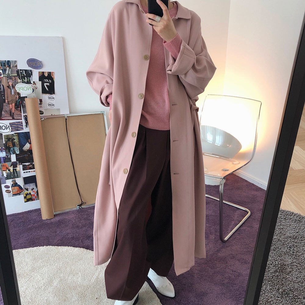 Pink And Black Wool Coat details Picture