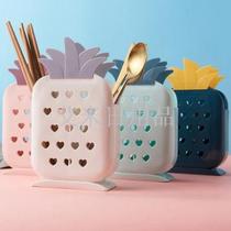JL-6247 Chopsticks container Waterproof hanging kitchen Chopsticks container Plastic Chopsticks container with pineapple chopsticks