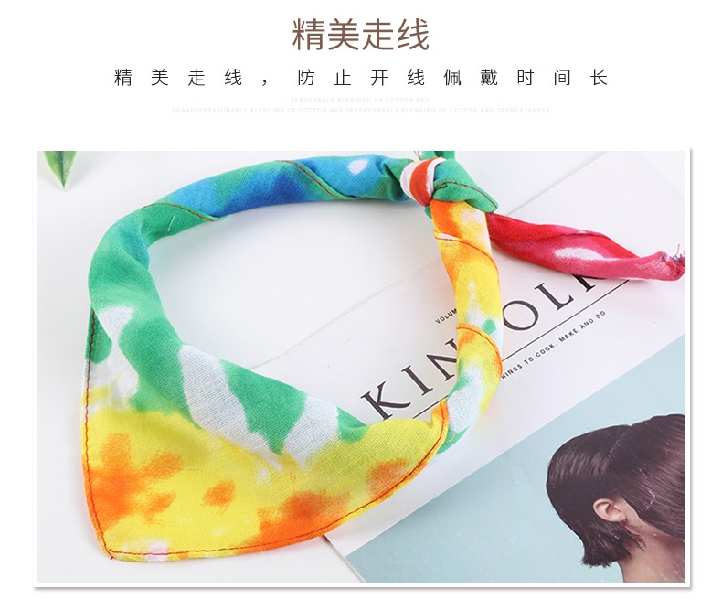 Hao Hao Headscarf Manufacturers Direct For Europe And The United States Men And Women Outdoor Sports Headscarf Hip-Hop All Cotton Rainbow Square Scarf Wholesale Magic Headscarf Application Scenario