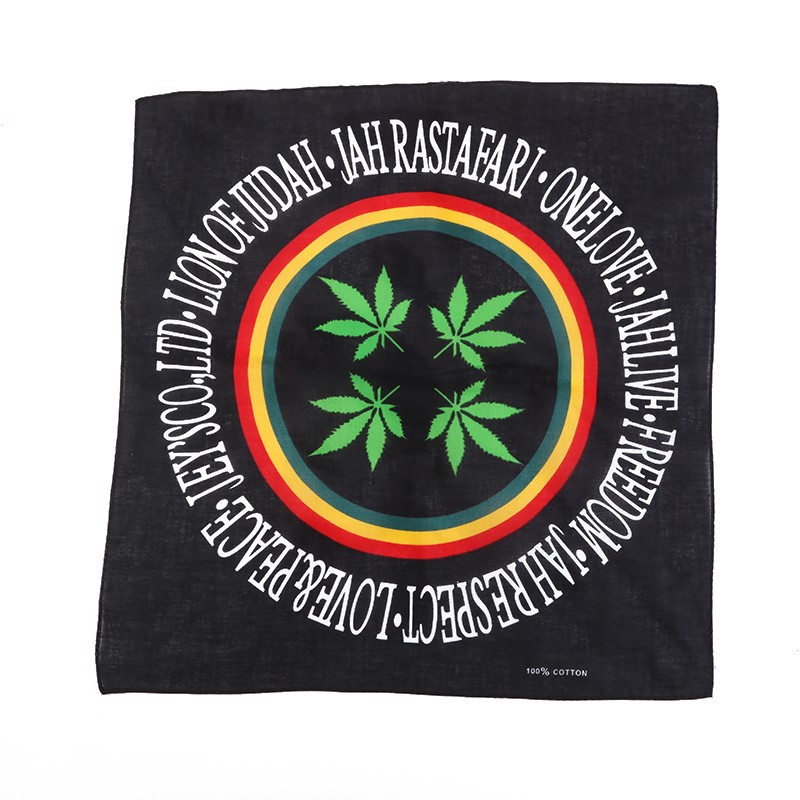 Hao Hao Headscarf Manufacturers Directly For Europe And The United States Men And Women Outdoor Sports Headscarf Hip-Hop Hip-Hop Cotton Maple Leaf Square Wholesale Magic Headscarf undefined