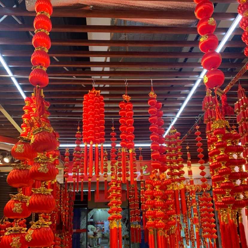 丝光球单个灯笼挂件地摊经济喜庆装饰春节挂件9图