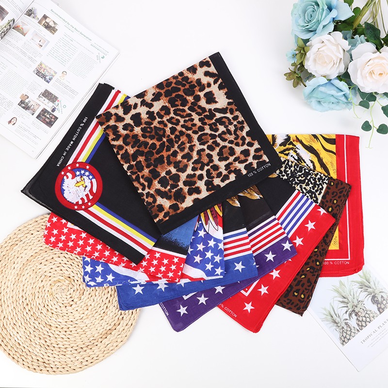 Hao Hao Headscarf Manufacturers Directly For Europe And The United States Outdoor Sports Headscarf Hip-Hop Square Wholesale Magic Cotton Animal Pattern Headscarf details Picture
