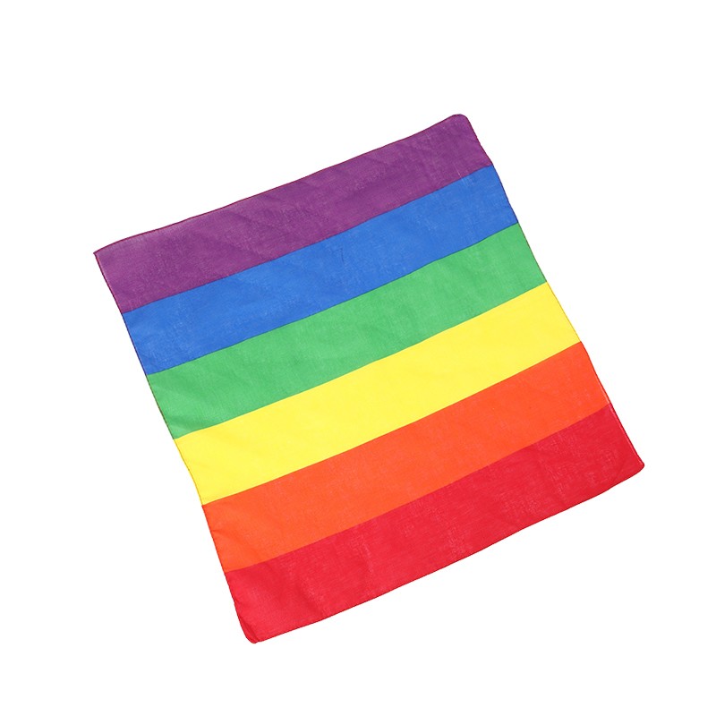 Hao Hao Headscarf Manufacturers Direct For Europe And The United States Men And Women Outdoor Sports Headscarf Hip-Hop All Cotton Rainbow Square Scarf Wholesale Magic Headscarf undefined