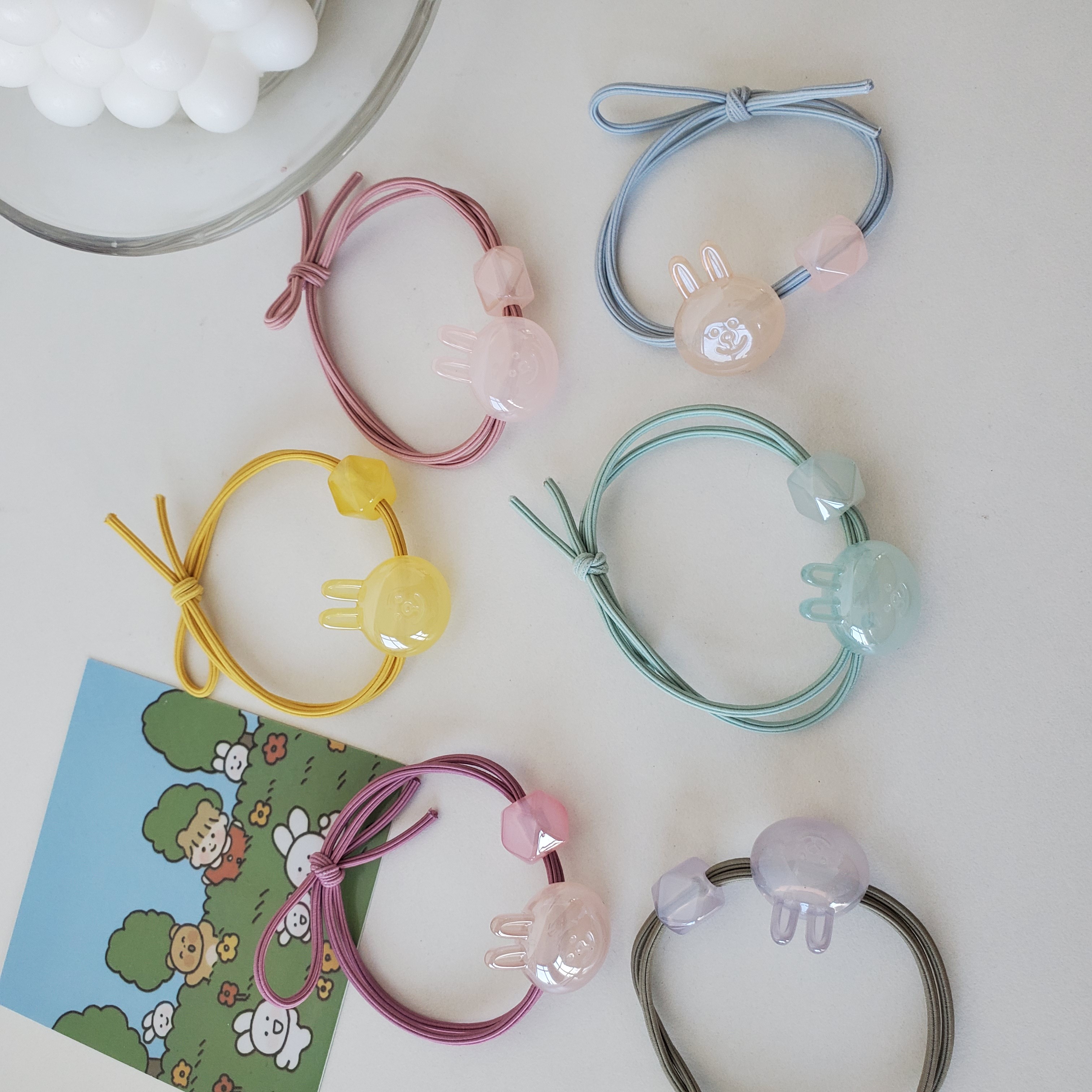 A set of 5 hair bands and hair accessories for girls and children in the Korean ice cream color style in the Instagram style, which are best-selling items in Yiwu detail image 2
