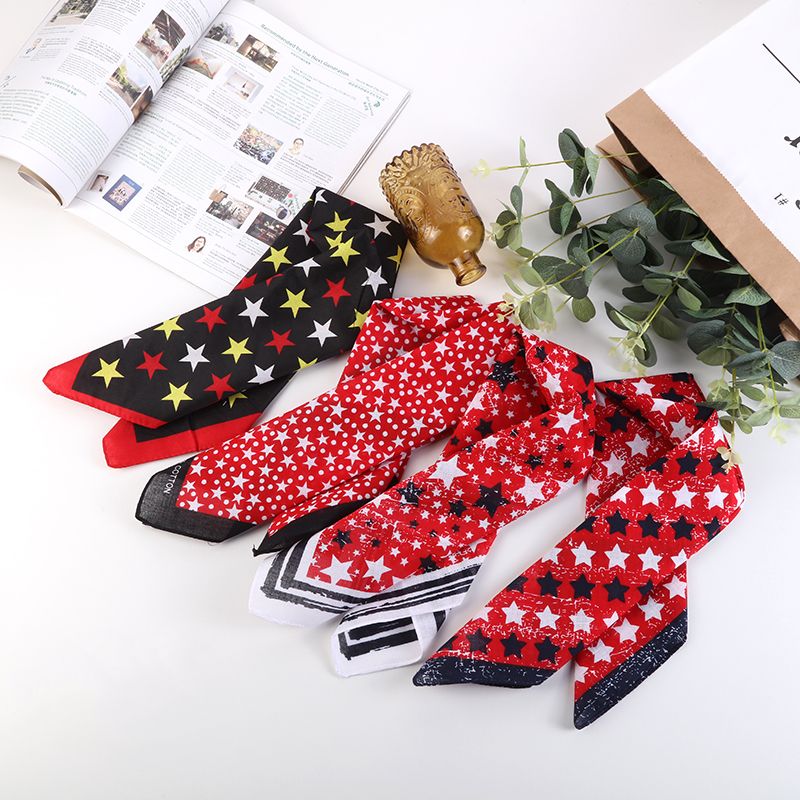 Hao Hao Headscarf Manufacturers Direct For Europe And The United States Men And Women Outdoor Sports Headscarf Hip-Hop Cotton Five-Pointed Star Square Wholesale Magic Headscarf Specification drawing