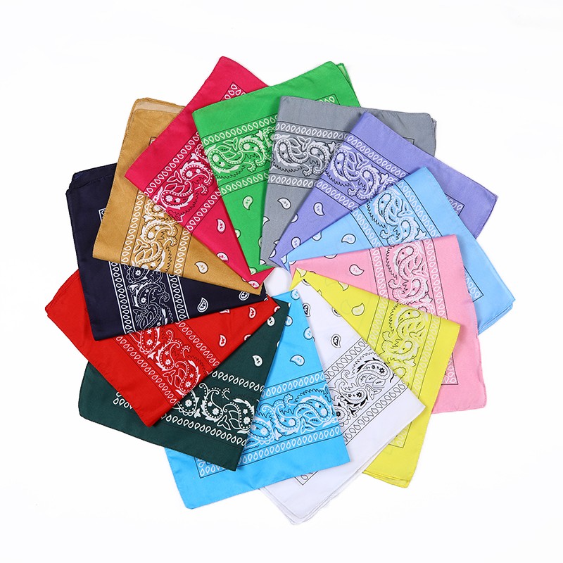 Hao Hao Headscarf Manufacturers Direct Magic Outdoor Sports Square Custom Cashew Flower Riding Mask Paisley Headscarf Spot Polyester Cashew Flower Square full figure