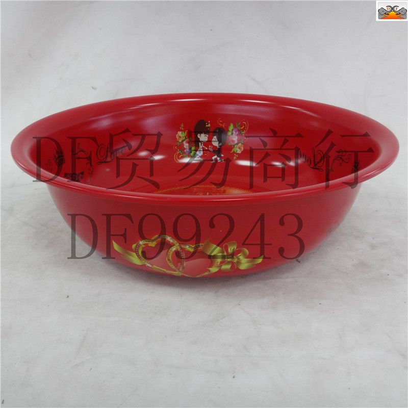 DF99423红面盆婚庆红盆红洗盆婚庆面盆婚庆用品出嫁喜事红盆结婚喜盆厂家供应DF TRADING HOUSE